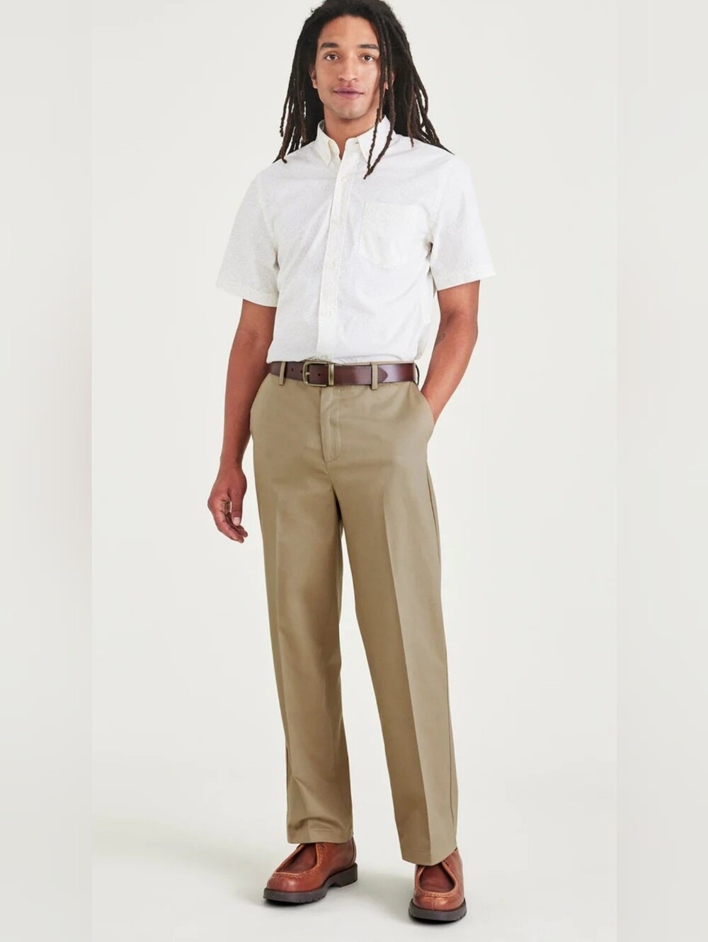Docker's Signature Iron Free Khaki Men's 36x32